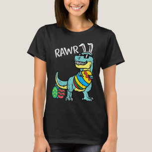 Kids Easter Trex Bunny Rawr Toddler Boys Easter Di T-Shirt