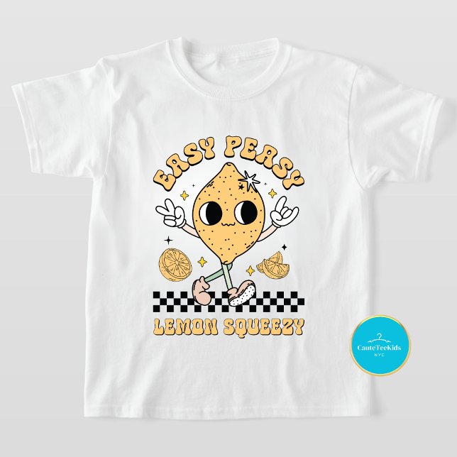 Kids Easy Peasy Lemon Squeezy Retro T-Shirt (Creator Uploaded)