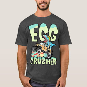 Kids Egg Crusher Easter Day Dinosaur Dino Tre Mons T-Shirt