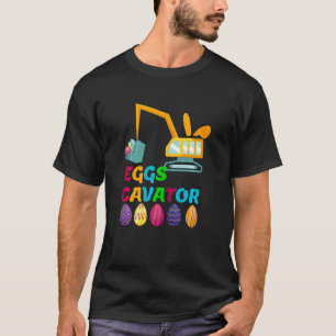 Kids Eggs Cavator Excavator Egg Hunting Toddler B T-Shirt
