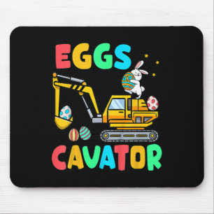 Kids Eggscavator Funny Easter Excavator Egg Huntin Mouse Pad