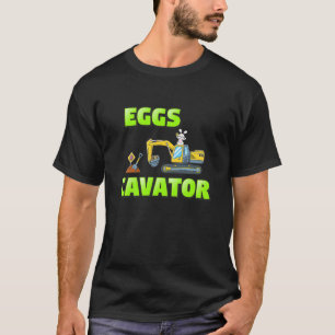 Kids Eggscavator Happy Easter Funny Excavator Hunt T-Shirt