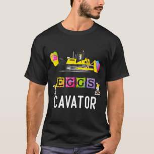 Kids Eggscavator Happy Easter Funny Excavator Hunt T-Shirt