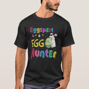 Kids Eggspert Egg Hunter Cool Easter Bunny Hunting T-Shirt