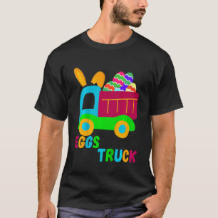 Kids Eggstruck Happy Easter Funny truck Hunting Eg T-Shirt