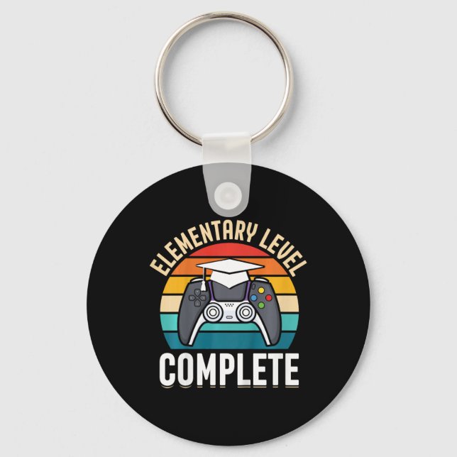 Kids Elementary Level Complete Gamer Class Of 2024 Keychain (Front)