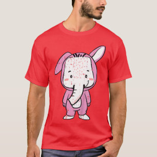 Kids Elephant Bunny Costume Easter Day Cute Animal T-Shirt