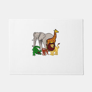 Kids Elephant  Giraffe Boys Girls Lion Zoo Alligat Doormat