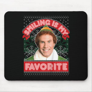 Kids Elf Buddy Smiling Is My Favourite Christmas Mouse Pad