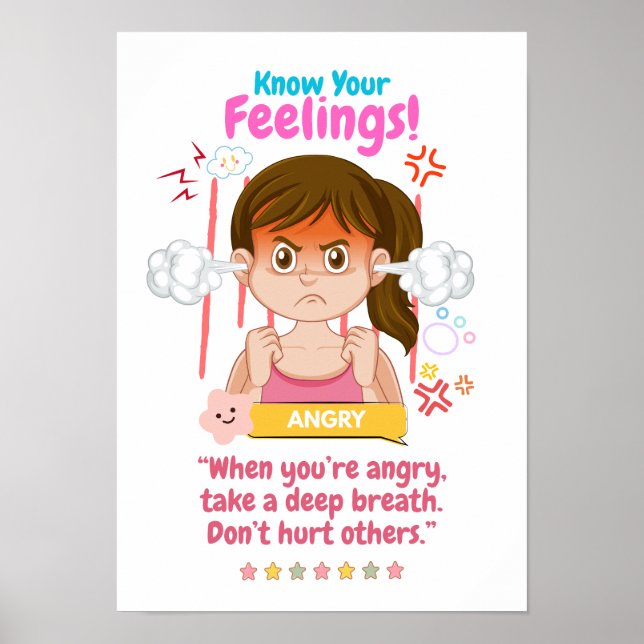 Kids Emotion Featuring Angry Poster (Front)