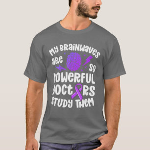 Kids Epilepsy Awareness Shirt Powerful Brainwaves