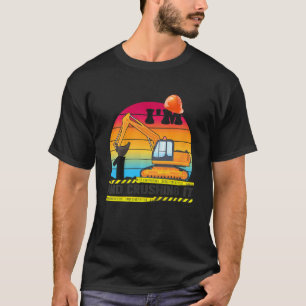 Kids Excavator 1st Birthday Construction Truck 1 Y T-Shirt