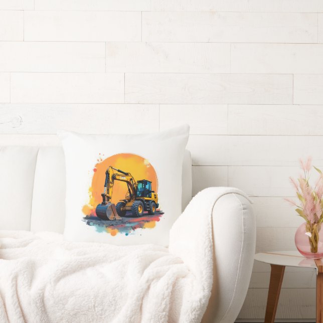Kids Excavator Pillow (Couch)
