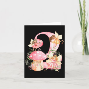 Kids Fairy 2nd Birthday Girl Party Magical Fairy B Card