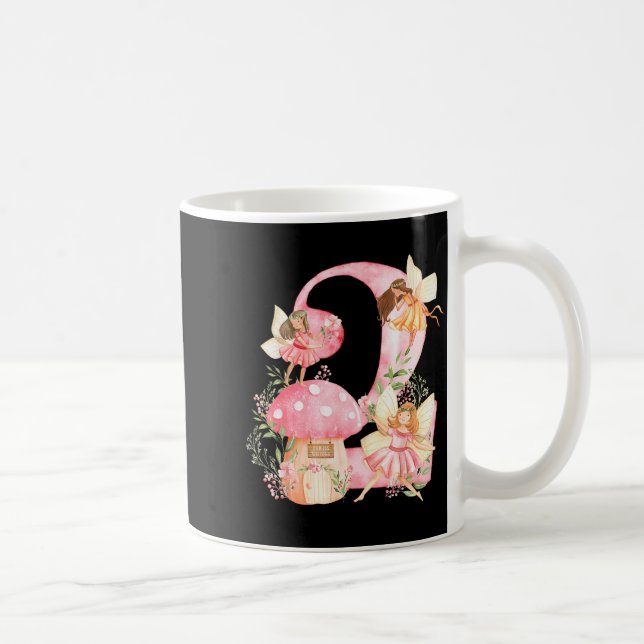 Kids Fairy 2nd Birthday Girl Party Magical Fairy B Coffee Mug (Right)