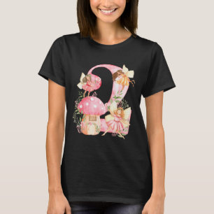 Kids Fairy 2nd Birthday Girl Party Magical Fairy B T-Shirt