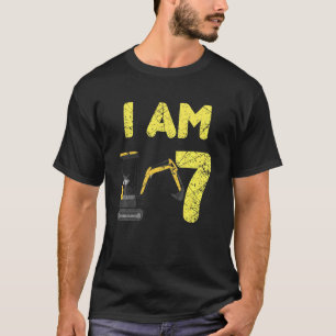 Kids Family Construction Truck Excavator Birthday  T-Shirt