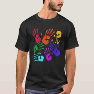 Kids Fancy Hands Children Painting Kids Teens T-Shirt