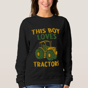 Kids Farm Life Tractor Boy You Can Ride A Bicycle Sweatshirt