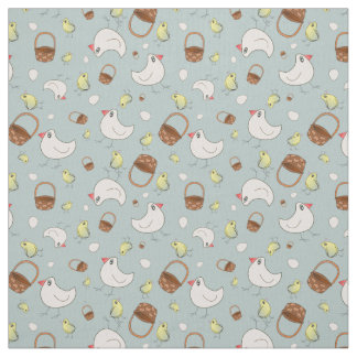 Kids Farmhouse Chicken and Egg Cotton Fabric