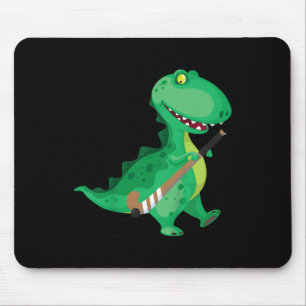 Kids Field Hockey Dinosaur Funny  Mouse Pad