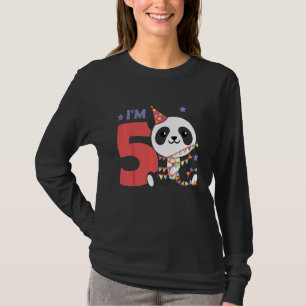 Kids Fifth Birthday Panda Kids A Birthday Panda T-Shirt
