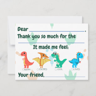 Kids Fill In Thank You Card