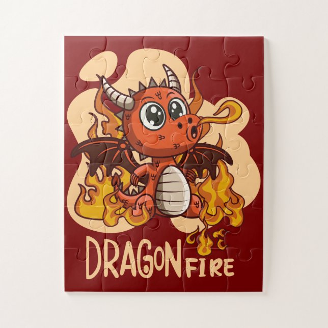 Kid's Fire Dragon Puzzle (Vertical)