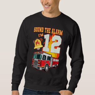 Kids Fire Truck 12th Birthday Boy Firefighter 12 Y Sweatshirt