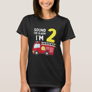 Kids Fire Truck 2nd Birthday Boy Toddler Firefigh T-Shirt