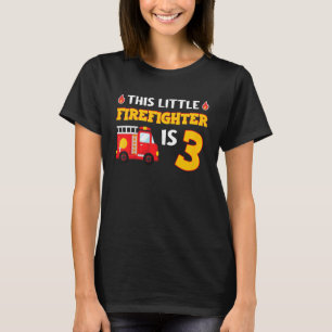 Kids Fire Truck  3 Year Old  Little Firefighter 3r T-Shirt