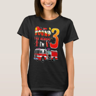 Kids Fire Truck 3rd Birthday Boy 3 Year Old Firefi T-Shirt