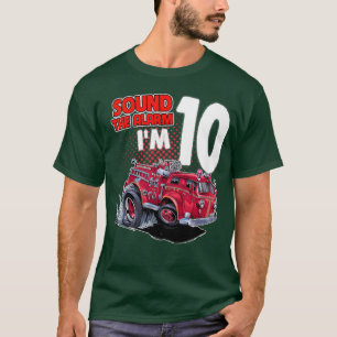 Kids Fire Truck I'm 10 Years Old Firefighter 10th  T-Shirt