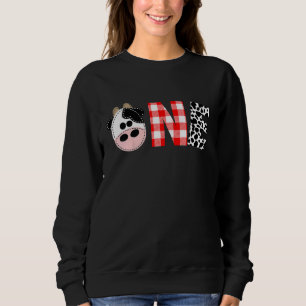 Kids First Birthday Boy Cow Farm,1st Birthday Cow Sweatshirt