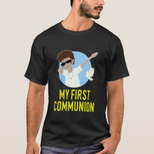 Kids First Communion Boys Holy 1st Communion Afric T-Shirt