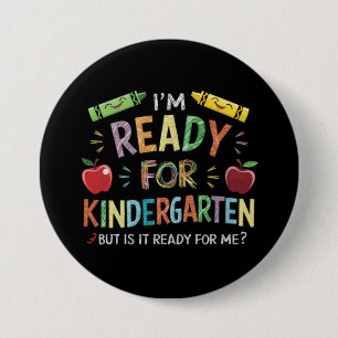 Kids First Day Of Kindergarten Fun Back To Schoo 3 Inch Round Button