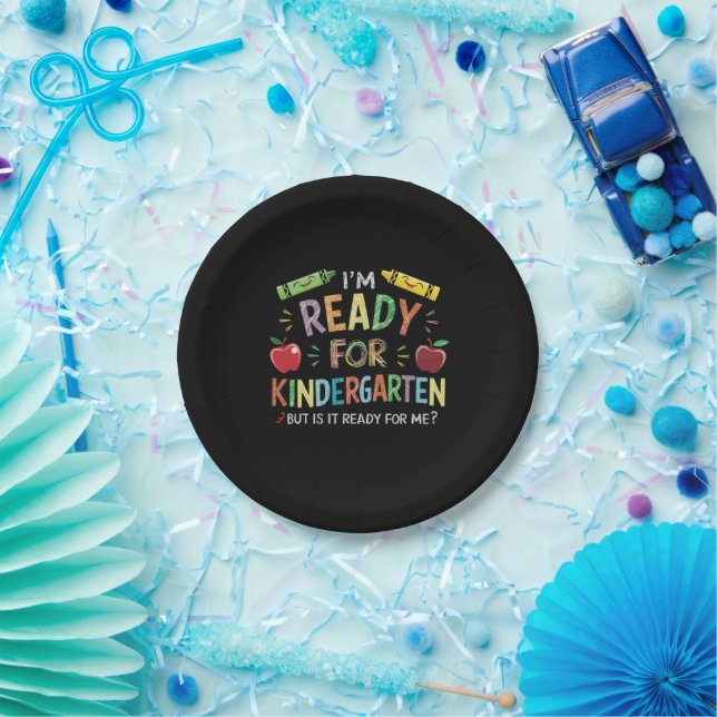 Kids First Day Of Kindergarten Fun Back To Schoo Paper Plate (Party)