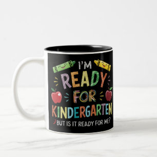 Kids First Day Of Kindergarten Fun Back To Schoo Two-Tone Coffee Mug