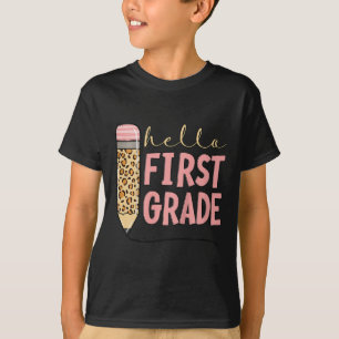 Kids First Day Of School Girls Ck To School Hello T-Shirt
