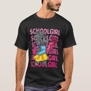 Kids First Grade Dinosaur "School Girl" 1St Day Of T-Shirt