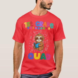 Kids First Grade Squad Funny Sloth Elementary Scho T-Shirt