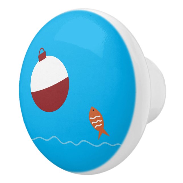 Kids Fish and Bait Ceramic Knob (Right)