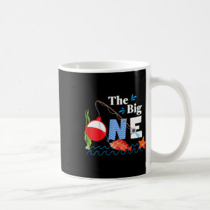 Kids Fishing The Big One Year 1st First Birthday L Coffee Mug