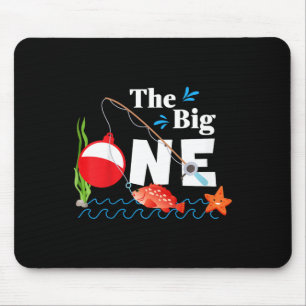 Kids Fishing The Big One Year 1st First Birthday L Mouse Pad