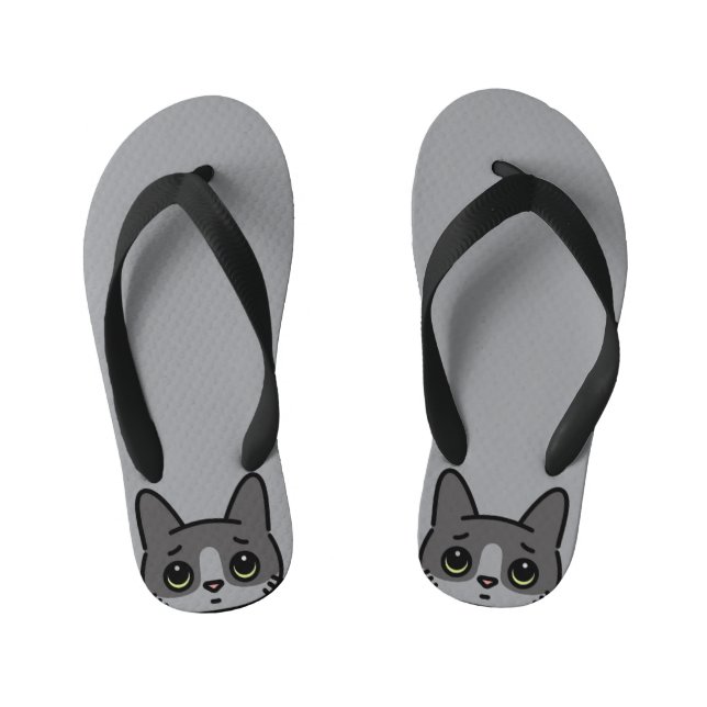 Kids Flip Flops Personalized Dog Lover Gift (Footbed)