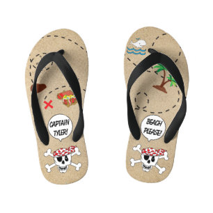 Kids Flip-Flops Pirate Map Kid's Flip Flops