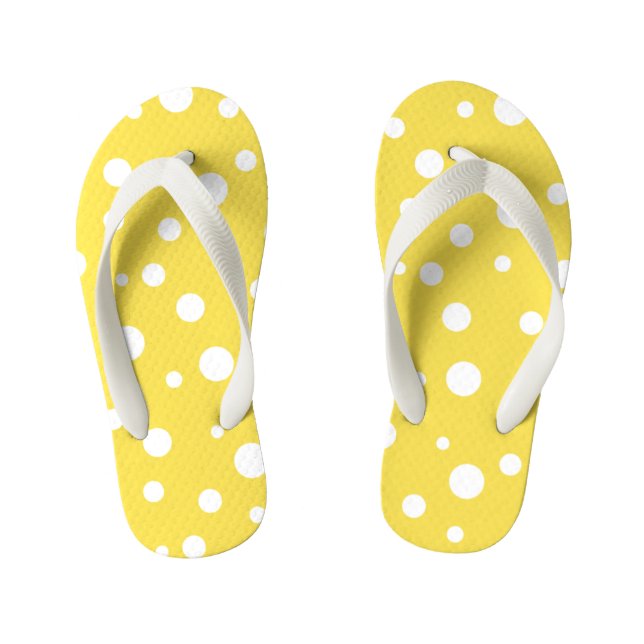 Kids Flip Flops-Polka Dots Kid's Flip Flops (Footbed)