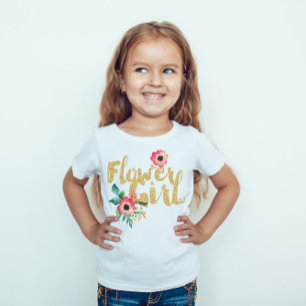 Kids Flower Girl Bridesmaid Shirts Wedding Recepti