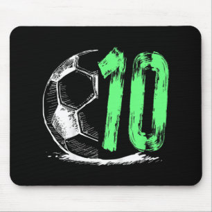 Kids Football 10 years old boy birthday party  Mouse Pad
