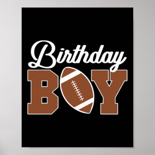 Kids Football Birthday Boy Birthday Party Boys Tod Poster